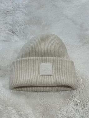 The North Face Ivory Ribbed Cuffed Beanie